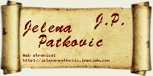 Jelena Patković vizit kartica